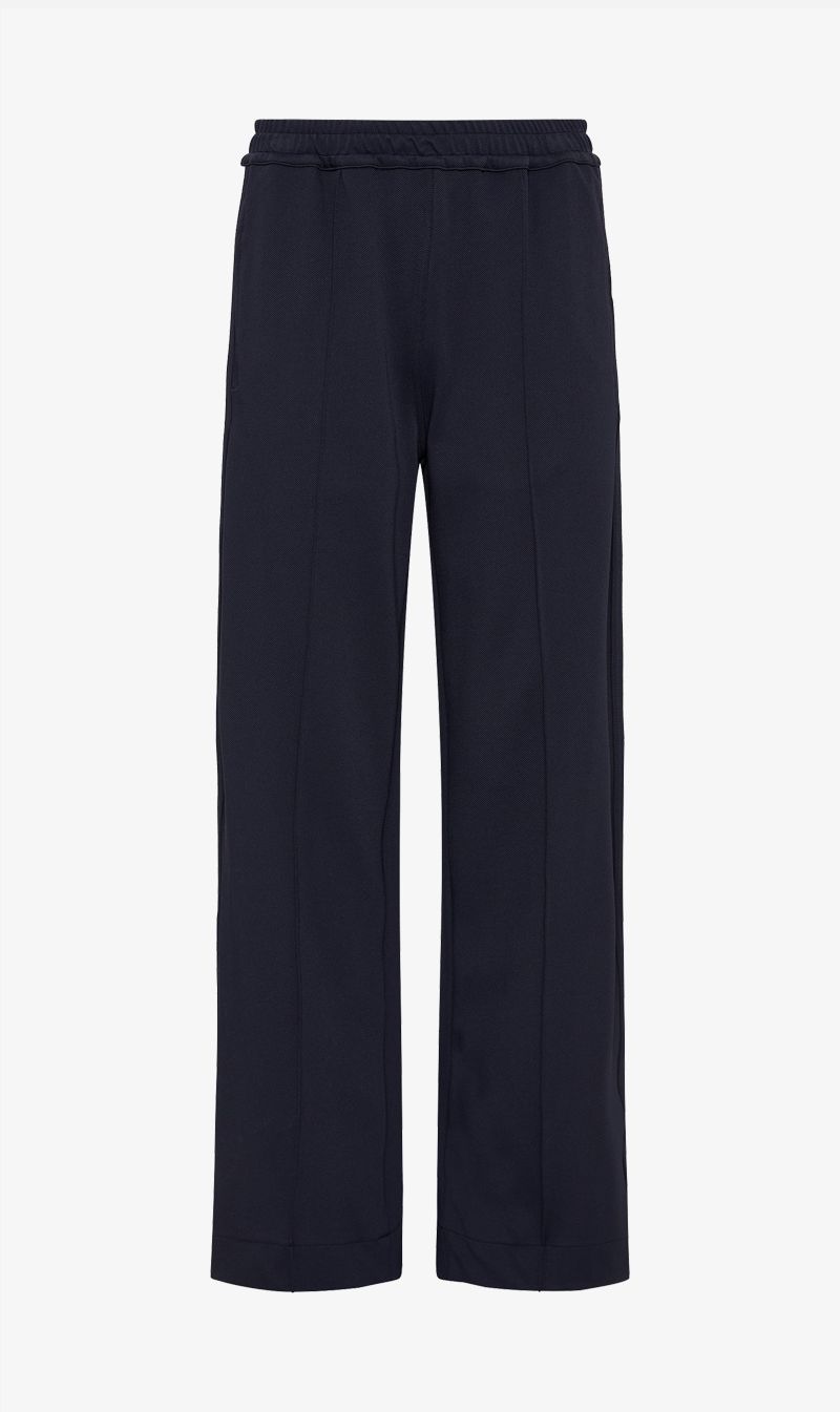 Bassike | Twill Stripe Detail Pant - Ink/White sold by Sister & Co