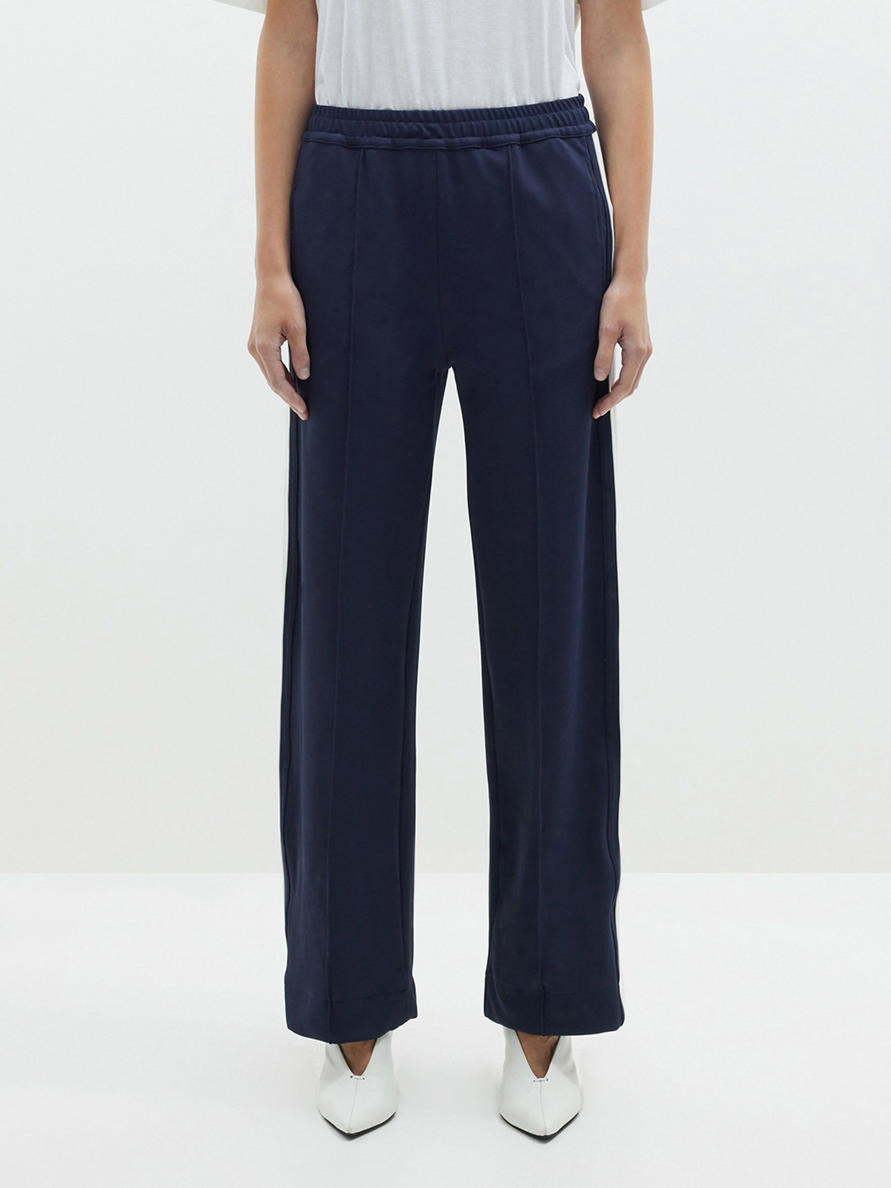 Bassike | Twill Stripe Detail Pant - Ink/White sold by Sister & Co product image thumbnail 5