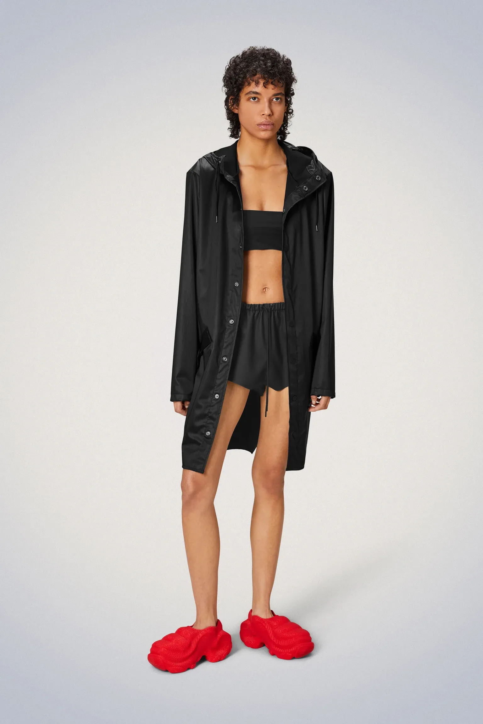 Rains | Long Jacket - Black Grain sold by Sisters & Co product image thumbnail 4