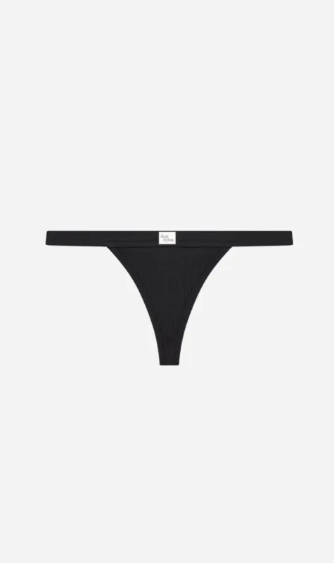 Dear Dylan | Organic Petite Thong - Noir sold by Sister & Co