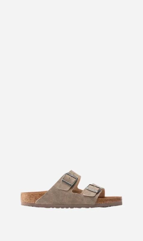 Birkenstock | Arizona Birkibuc Desert Dust Vegan - Grey Taupe sold by Sister & Co
