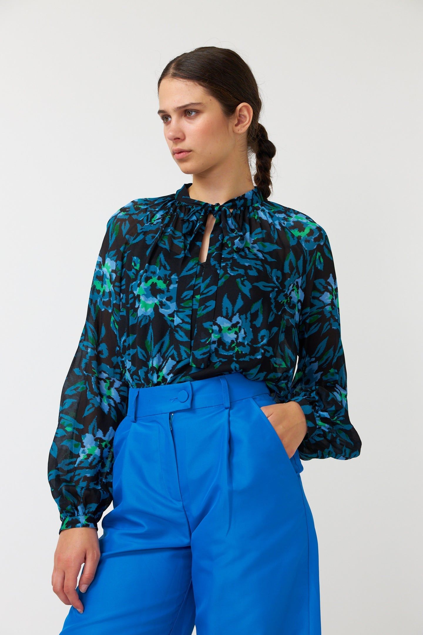 Kate Sylvester | Cordelia Blouse - Water sold by Sister & Co product image thumbnail 4