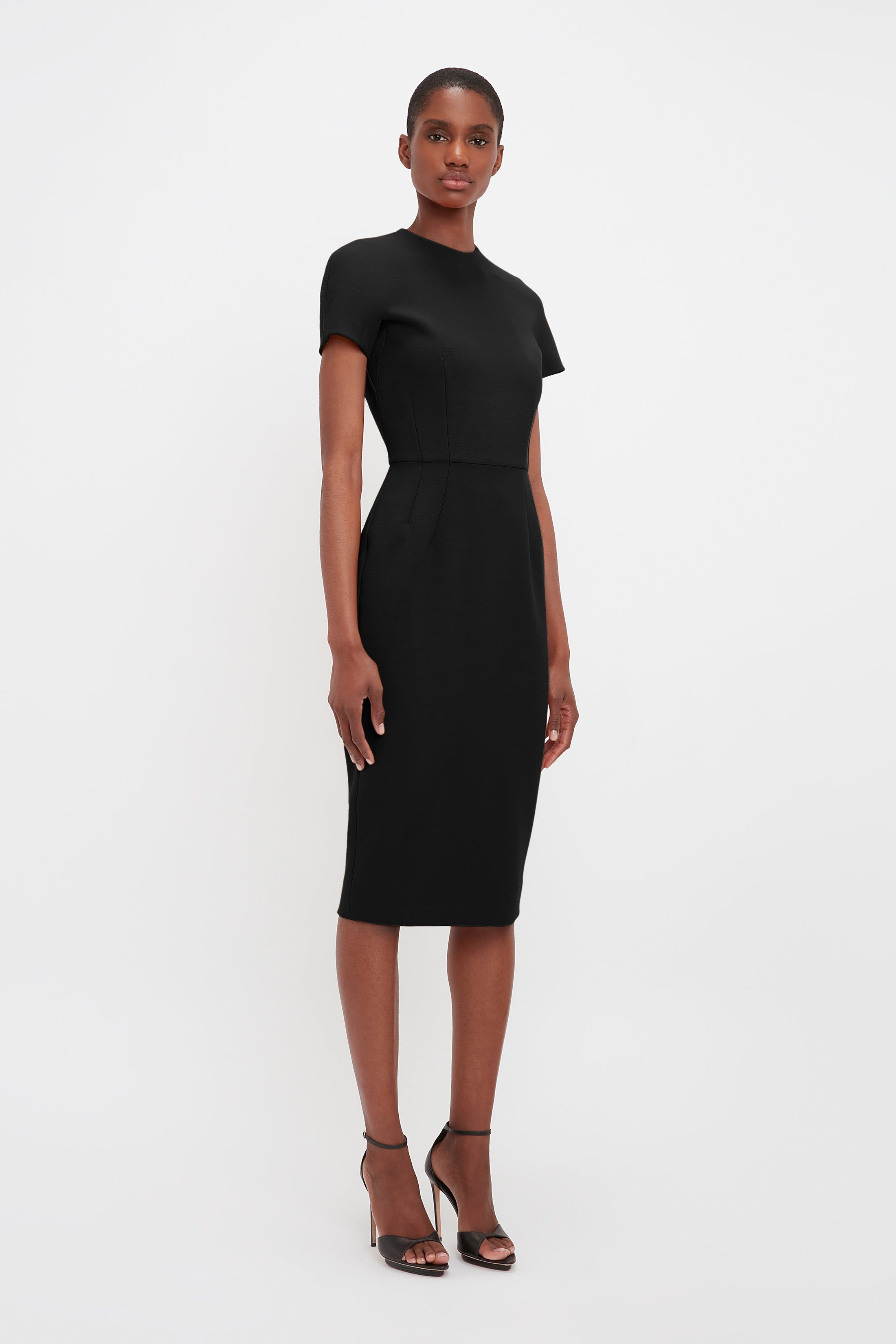 Victoria Beckham | T-Shirt Fitted Dress - Black sold by Sister & Co product image thumbnail 3