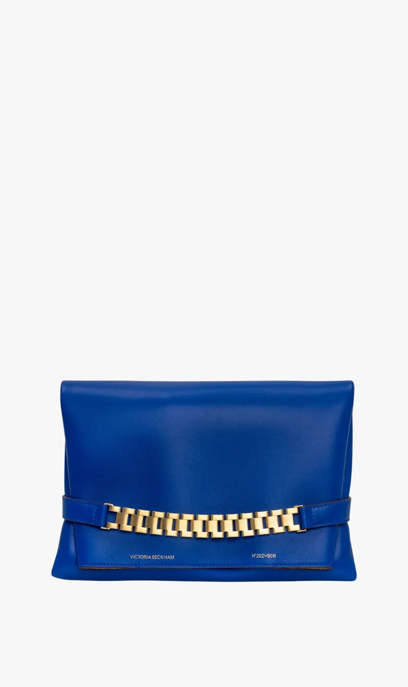 Victoria Beckham | Chain Pouchette Bag - Sapphire Blue sold by Sister & Co