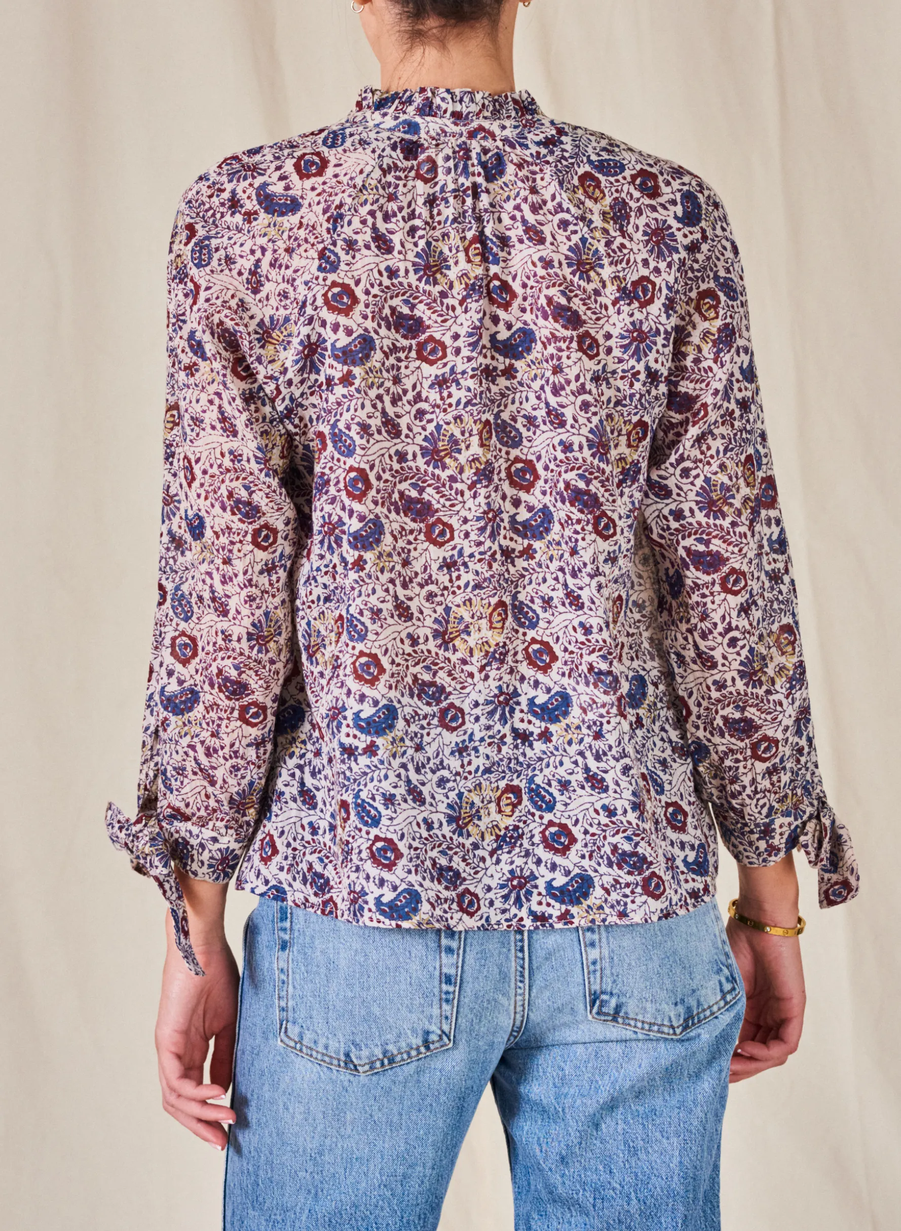 M.A.B.E | Rosa Print L/s Top - Multi sold by Sister & Co product image thumbnail 5