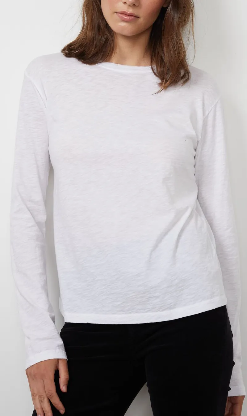 Velvet | Hester Crew Neck Tee - White sold by Sisters & Co