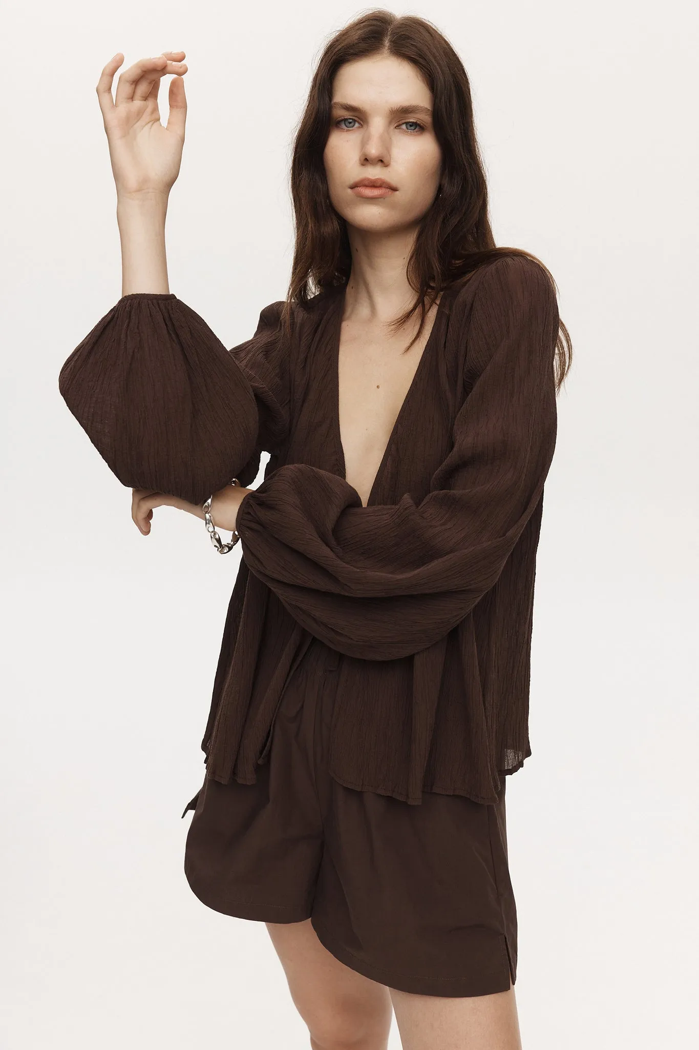 Marle | Della Top - Chocolate sold by Sister & Co product image thumbnail 2