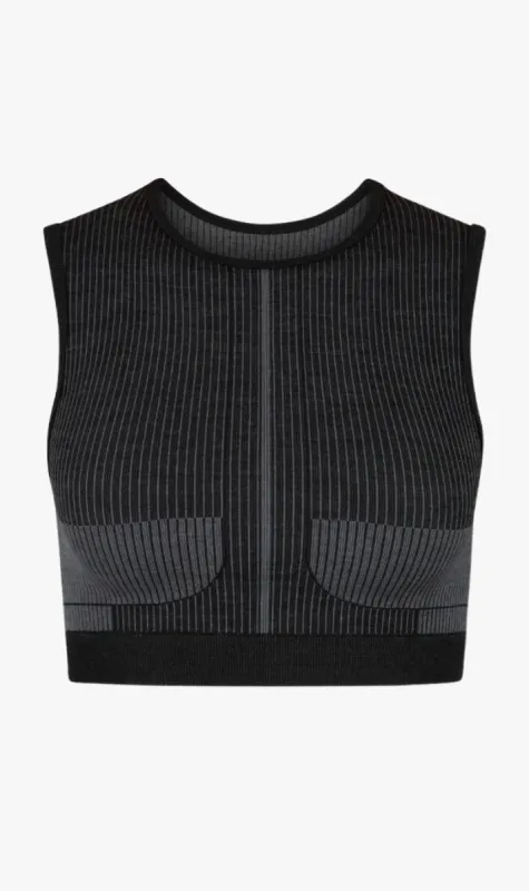 Nagnata | Bodice Crop - Black/Charcoal sold by Sister & Co