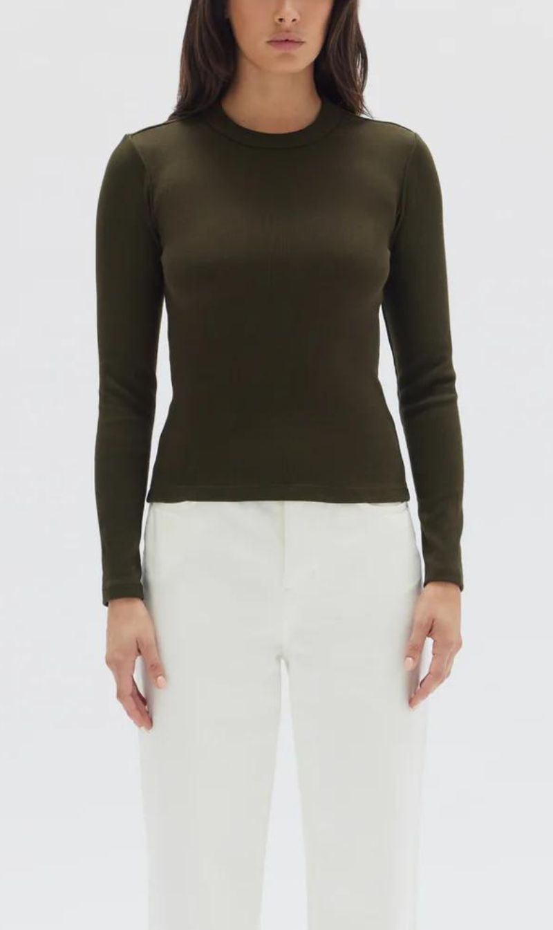 Assembly Label | Miana Organic Long Sleeve Tee - Clove sold by Sister & Co