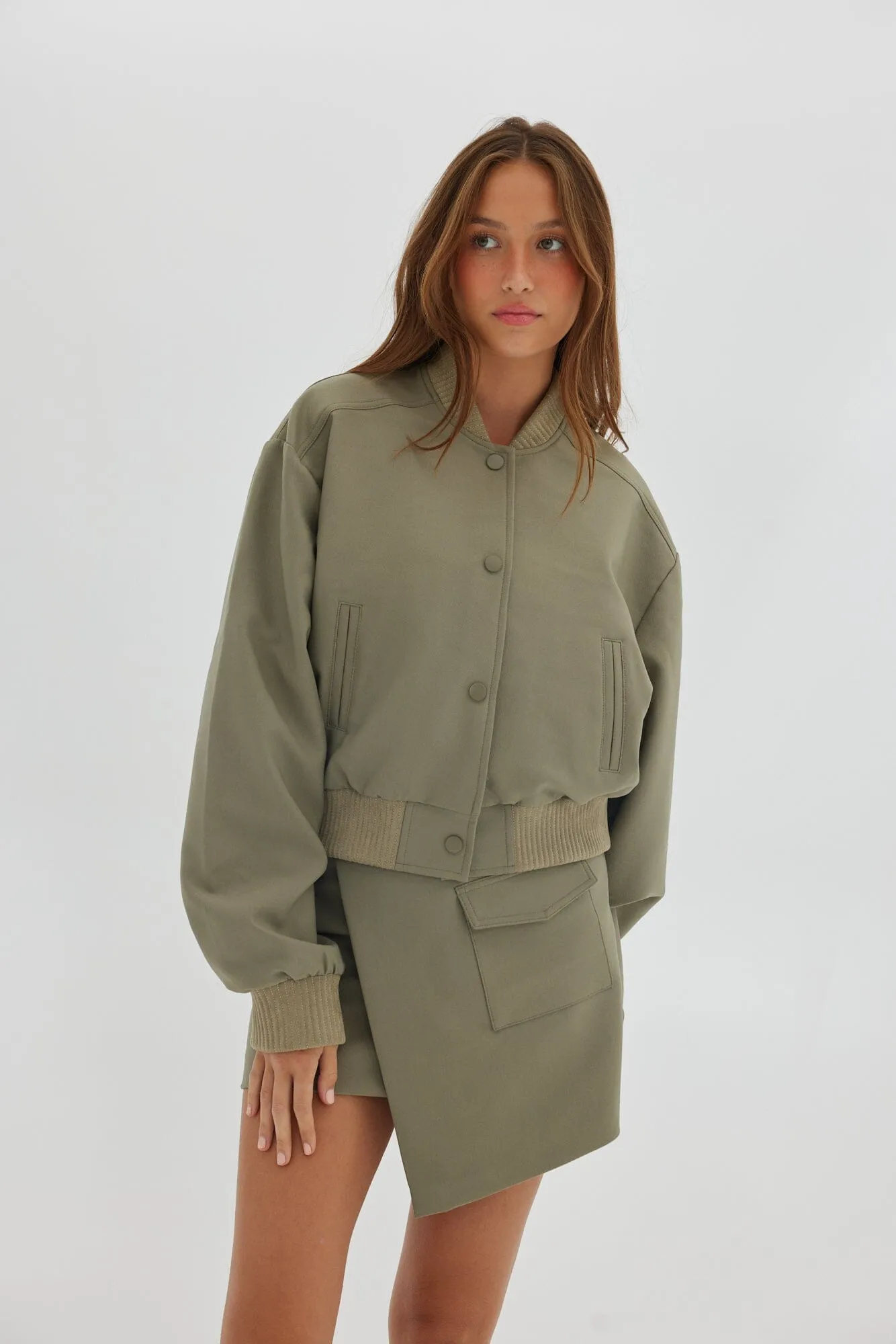 Toast Society | Bomber Jacket - Khaki sold by Sister & Co product image thumbnail 2