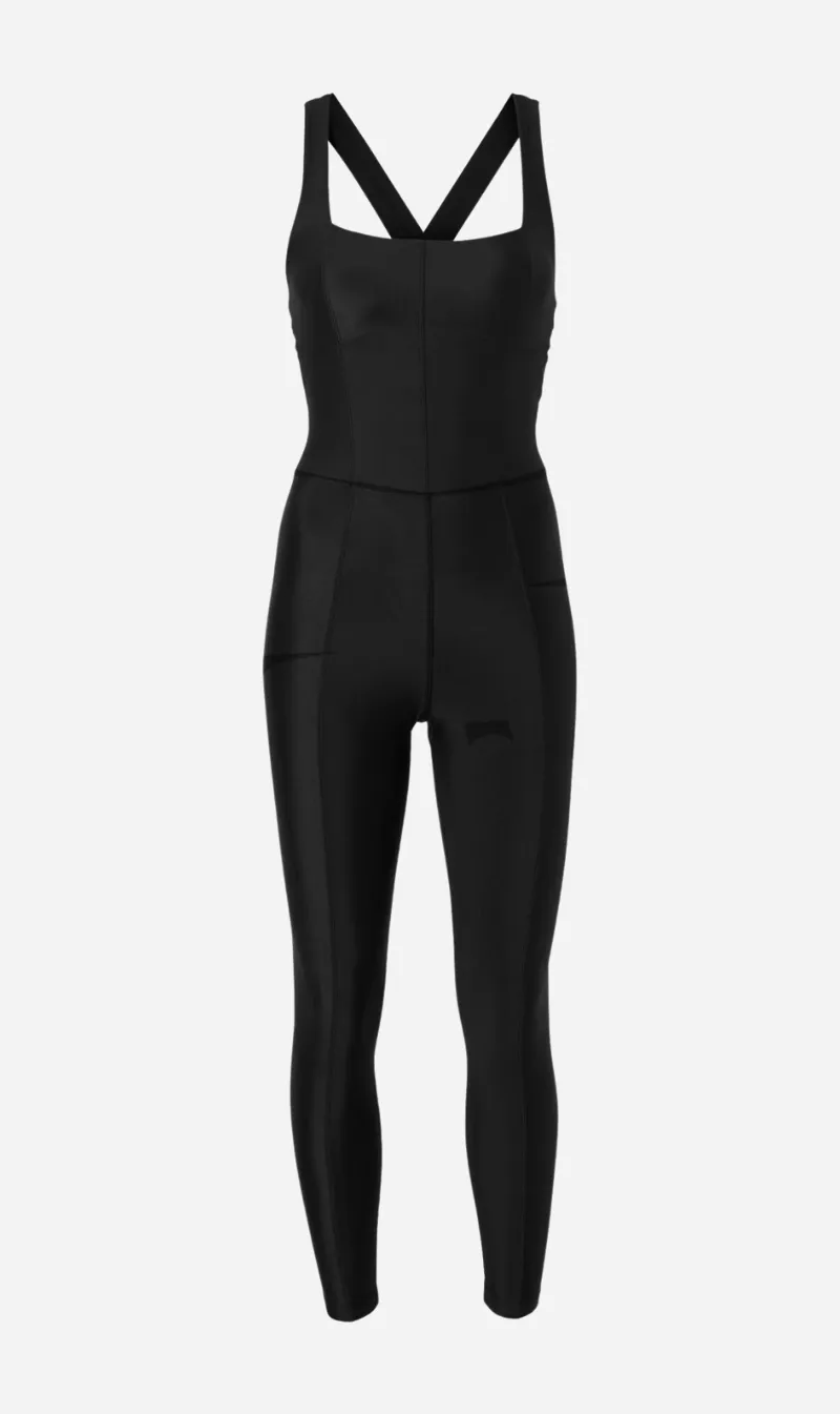 108 Sportif | Elle Corset Bdysuit - Matte Black sold by Sister & Co