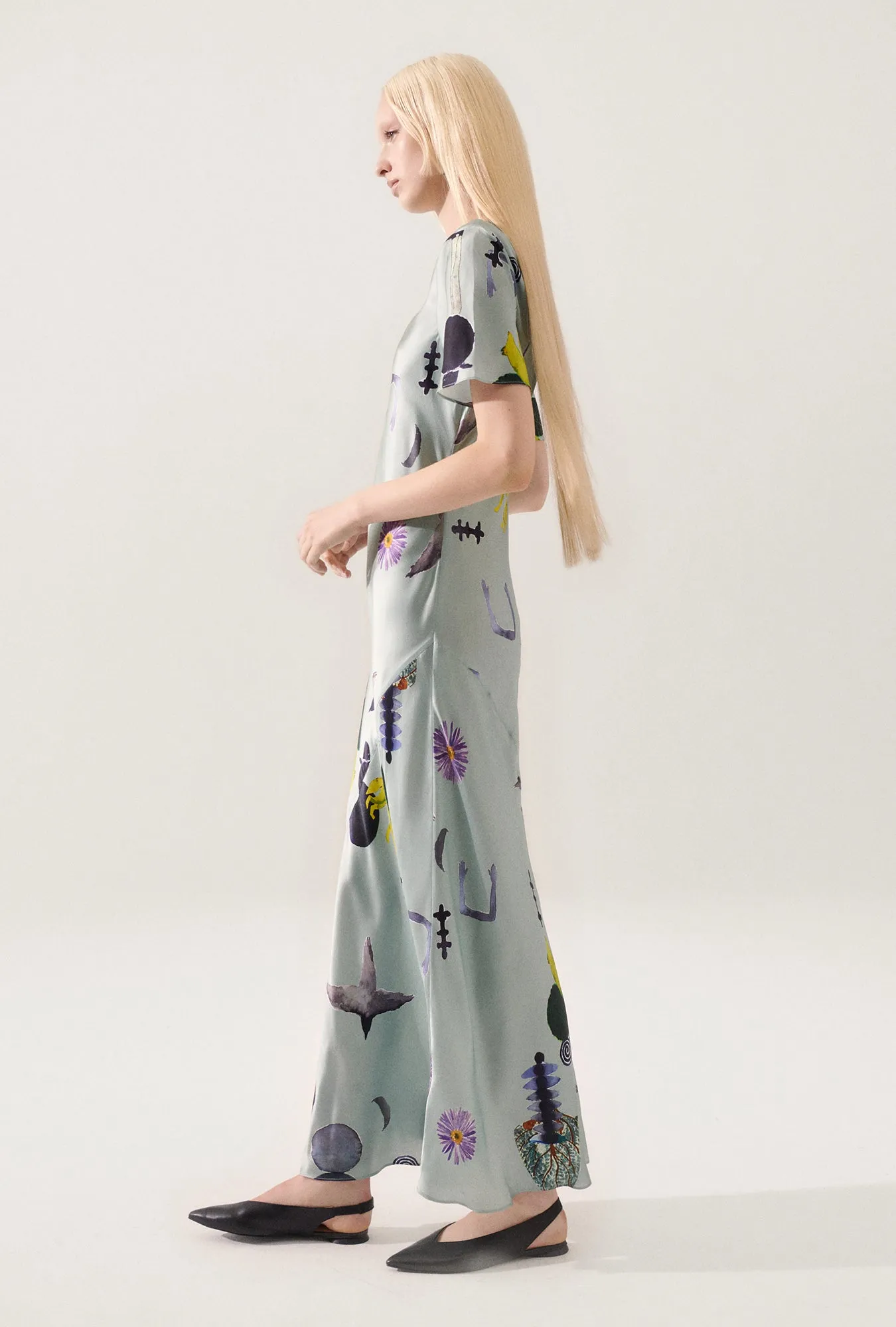 Silk Laundry | Short Sleeve Bias Dress - Protection sold by Sister & Co product image thumbnail 3