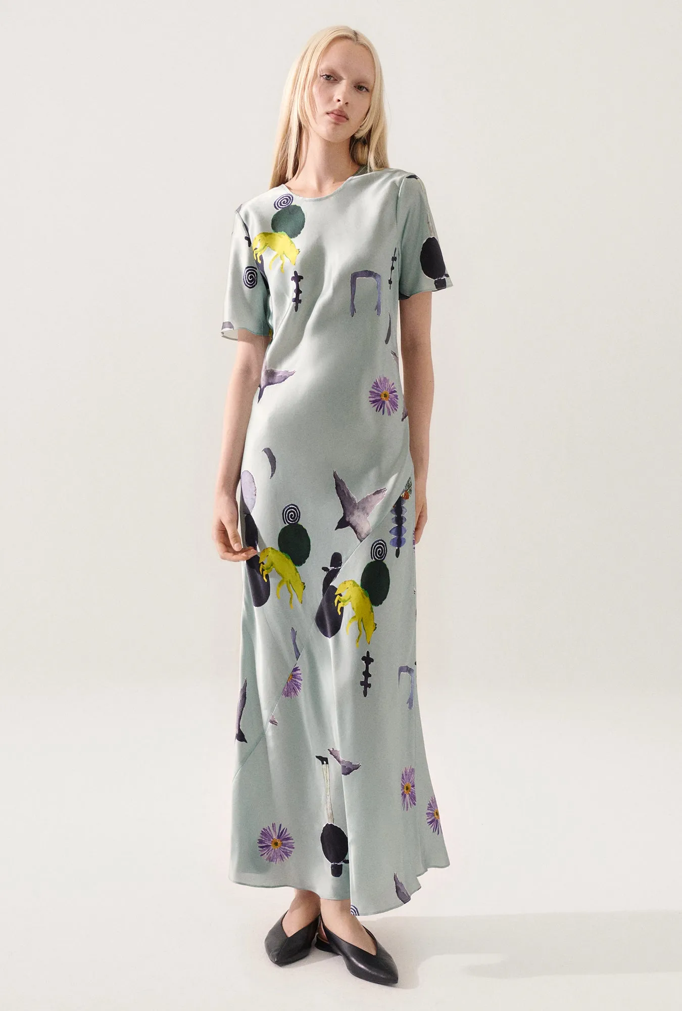 Silk Laundry | Short Sleeve Bias Dress - Protection sold by Sister & Co product image thumbnail 2