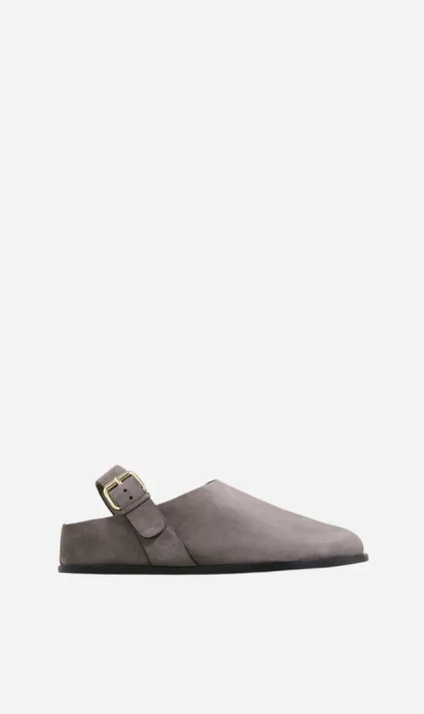 A.Emery | The Louis Clog - Graphite Suede sold by Sister & Co
