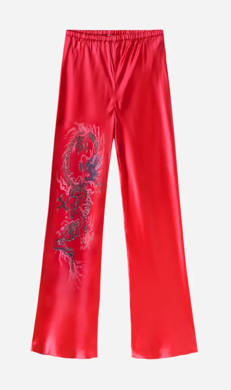 Silk Laundry | Bias Cut Pants - Year Of The Dragon sold by Sister & Co
