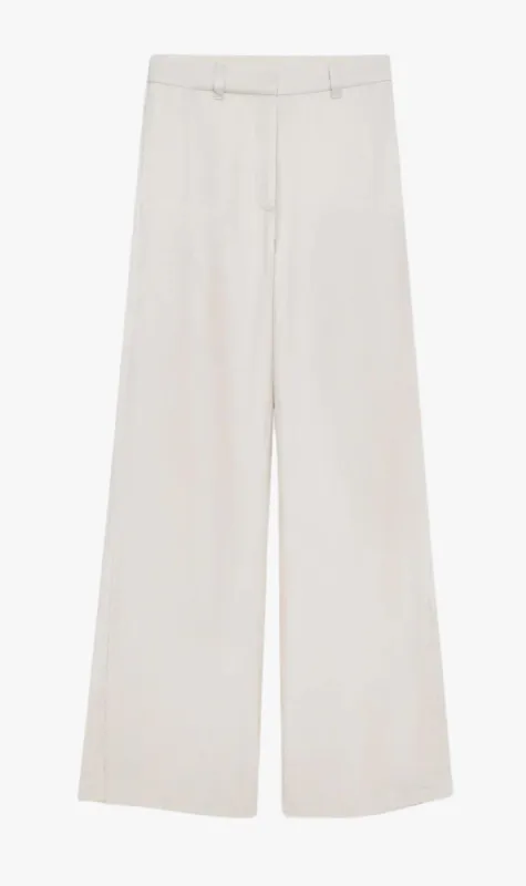 Anine Bing | Lyra Trouser - Dove Linen Blend sold by Sisters & Co