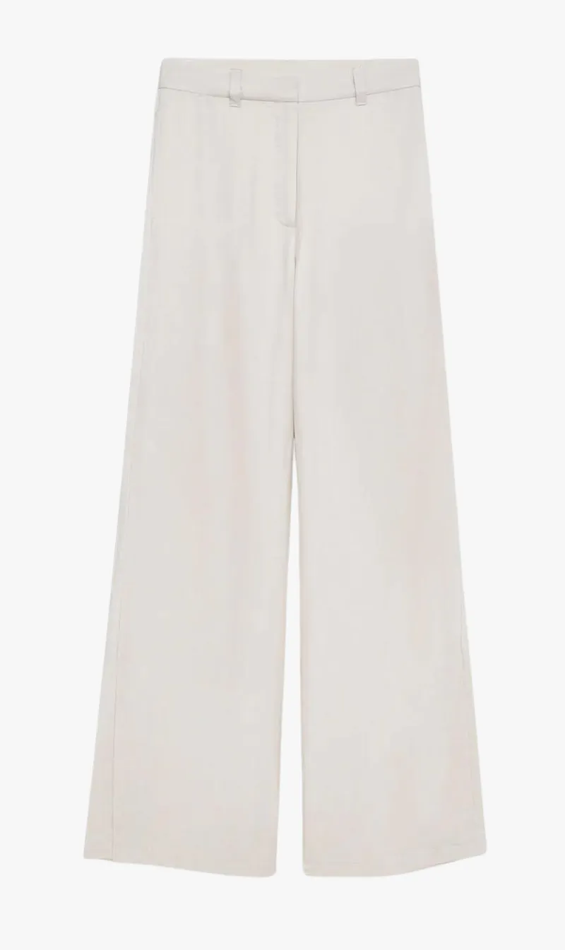 Anine Bing | Lyra Trouser - Dove Linen Blend sold by Sisters & Co