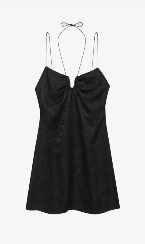 Anine Bing | Papillon Dress - Black Butterfly Jacquard sold by Sister & Co