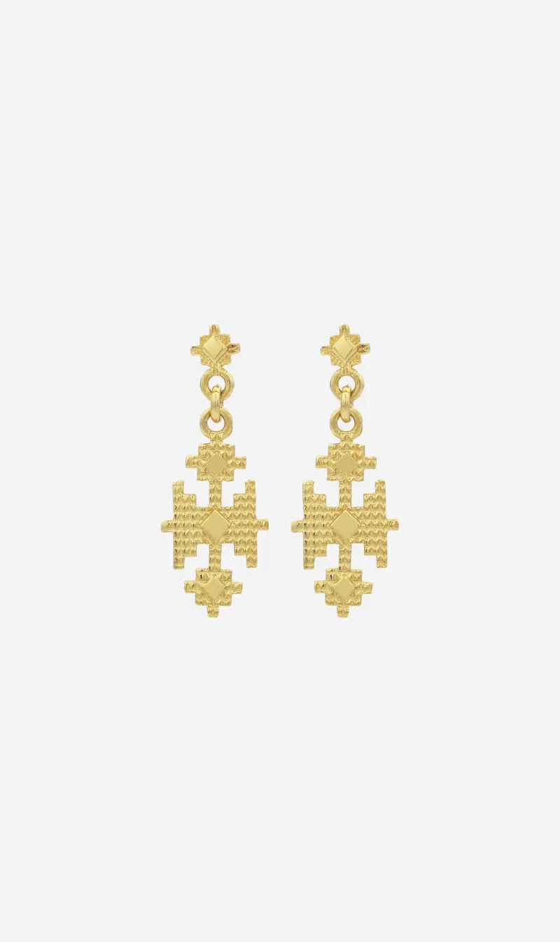 Zoe & Morgan | Pisac Earrings - Gold sold by Sister & Co