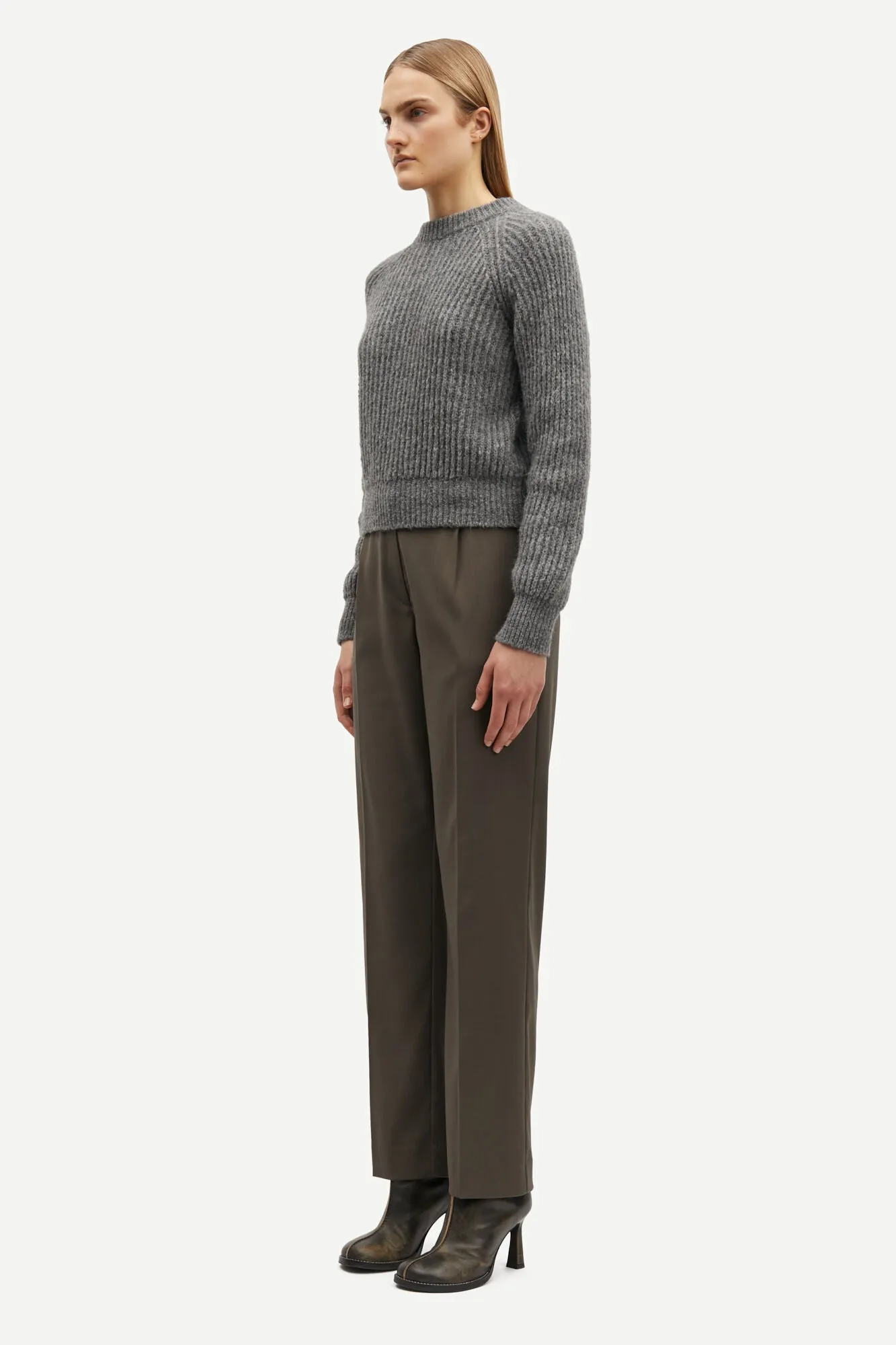 Samsoe Samsoe | Saramona Trousers - Black Olive sold by Sister & Co product image thumbnail 4
