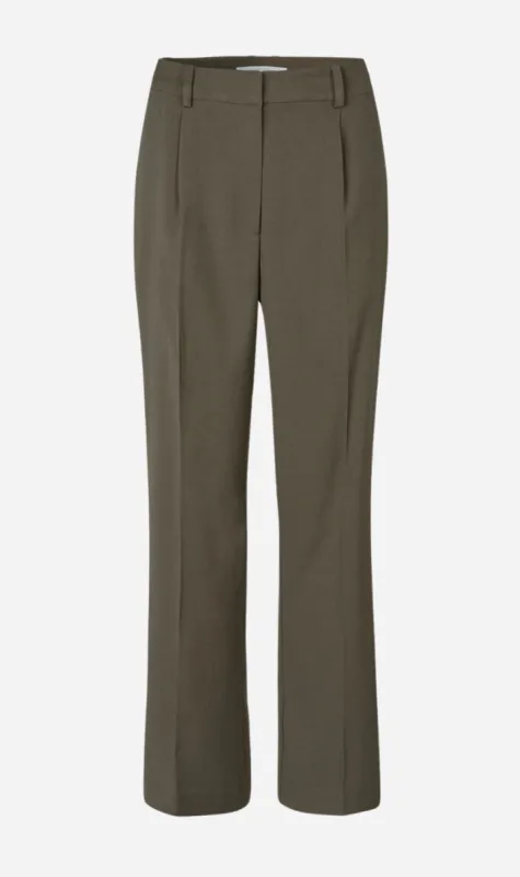 Samsoe Samsoe | Saramona Trousers - Black Olive sold by Sister & Co