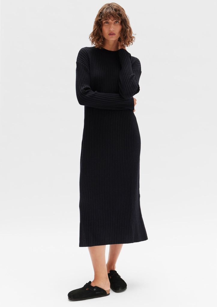Assembly Label | Wool Cashmere Rib Dress - Black sold by Sister & Co product image thumbnail 5
