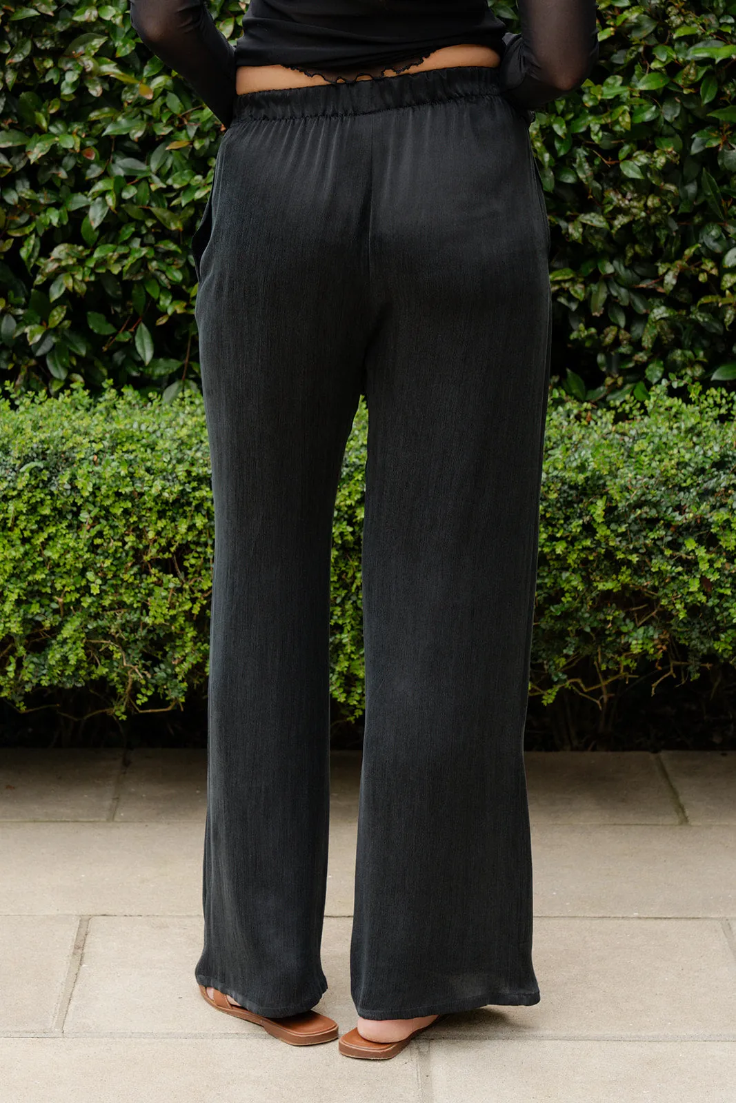Caitlin Crisp | Essential Lounge Pant - Black Cupro sold by Sister & Co product image thumbnail 4