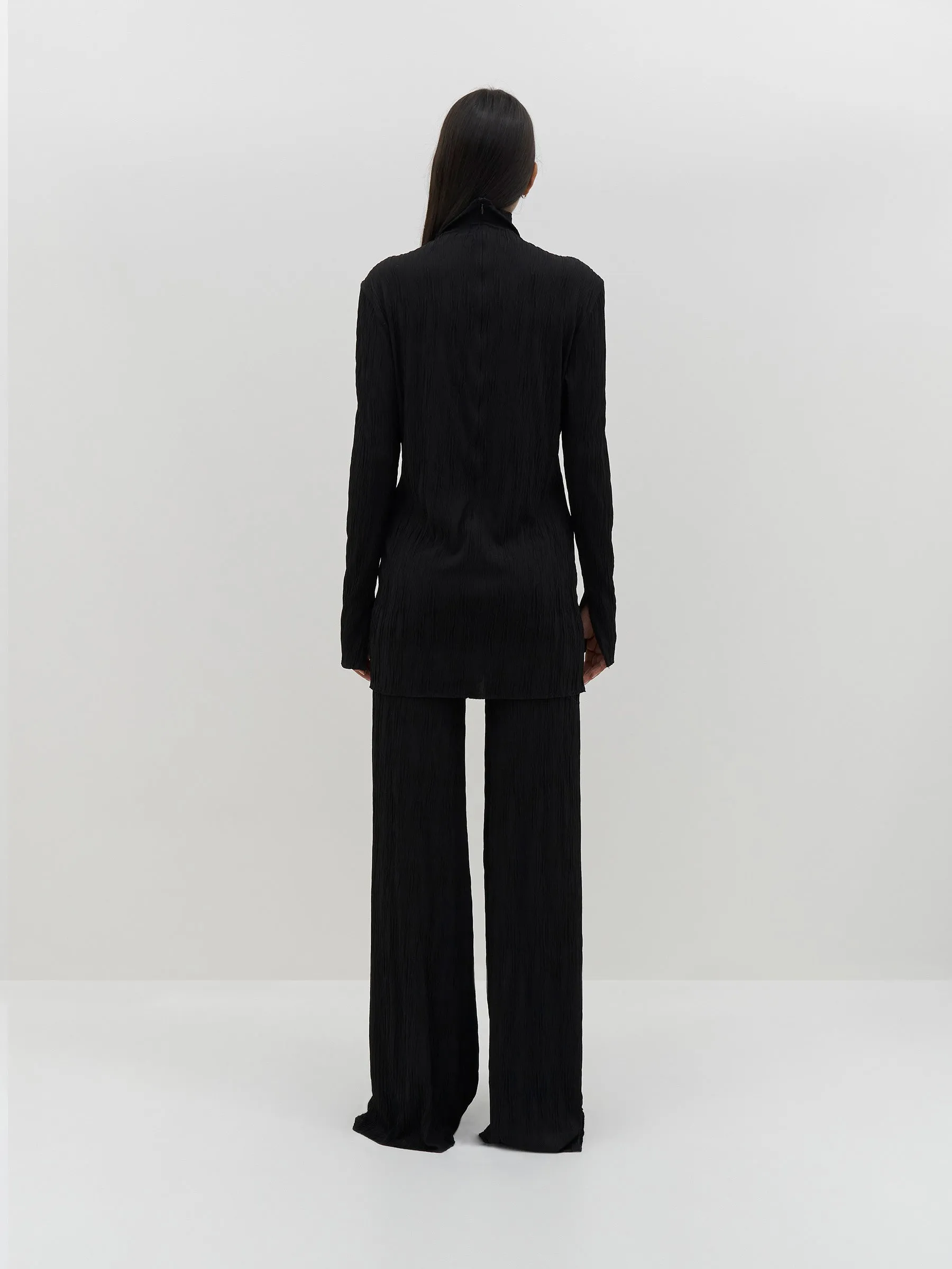 Bassike | Wide Leg Textured Pant -Black sold by Sister & Co product image thumbnail 4