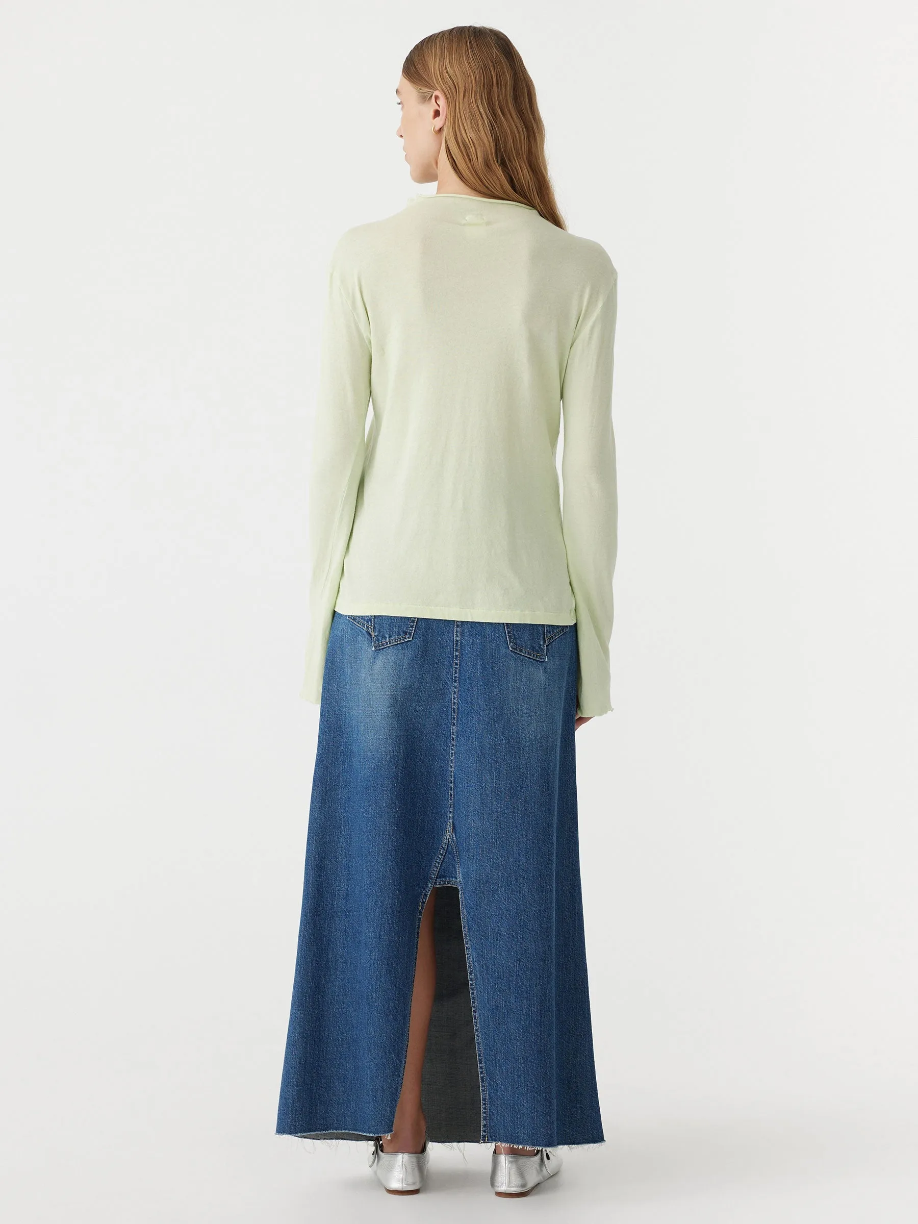 Bassike | Regular Raised Neck Long Sleeve T.Shirt - Light Mint sold by Sister & Co product image thumbnail 3