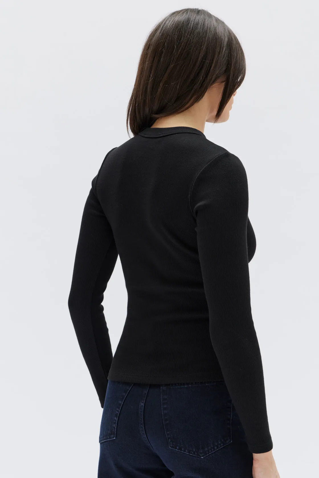 Assembly Label | Miana Organic Long Sleeve Tee - True Black sold by Sister & Co product image thumbnail 2