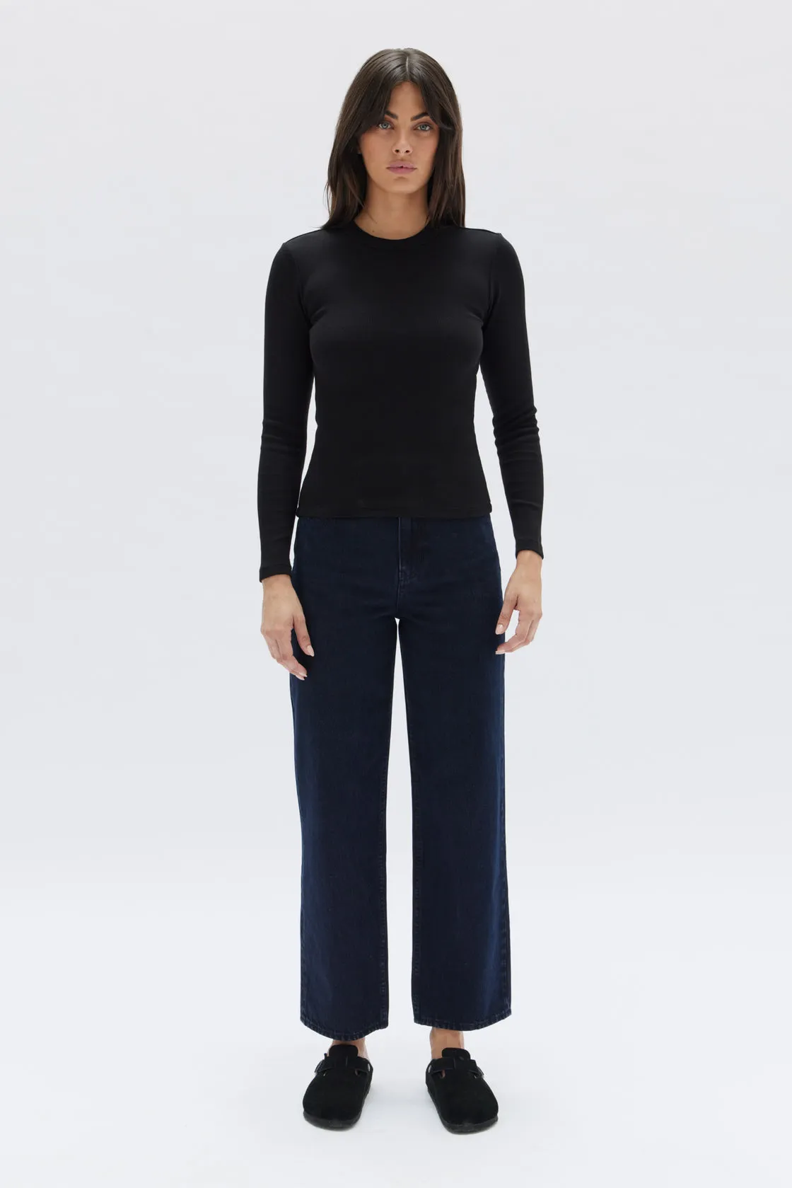 Assembly Label | Miana Organic Long Sleeve Tee - True Black sold by Sister & Co product image thumbnail 3