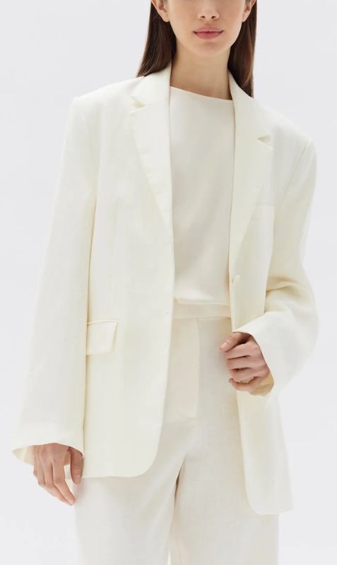 Assembly Label | Leila Linen Jacket - Oat sold by Sister & Co
