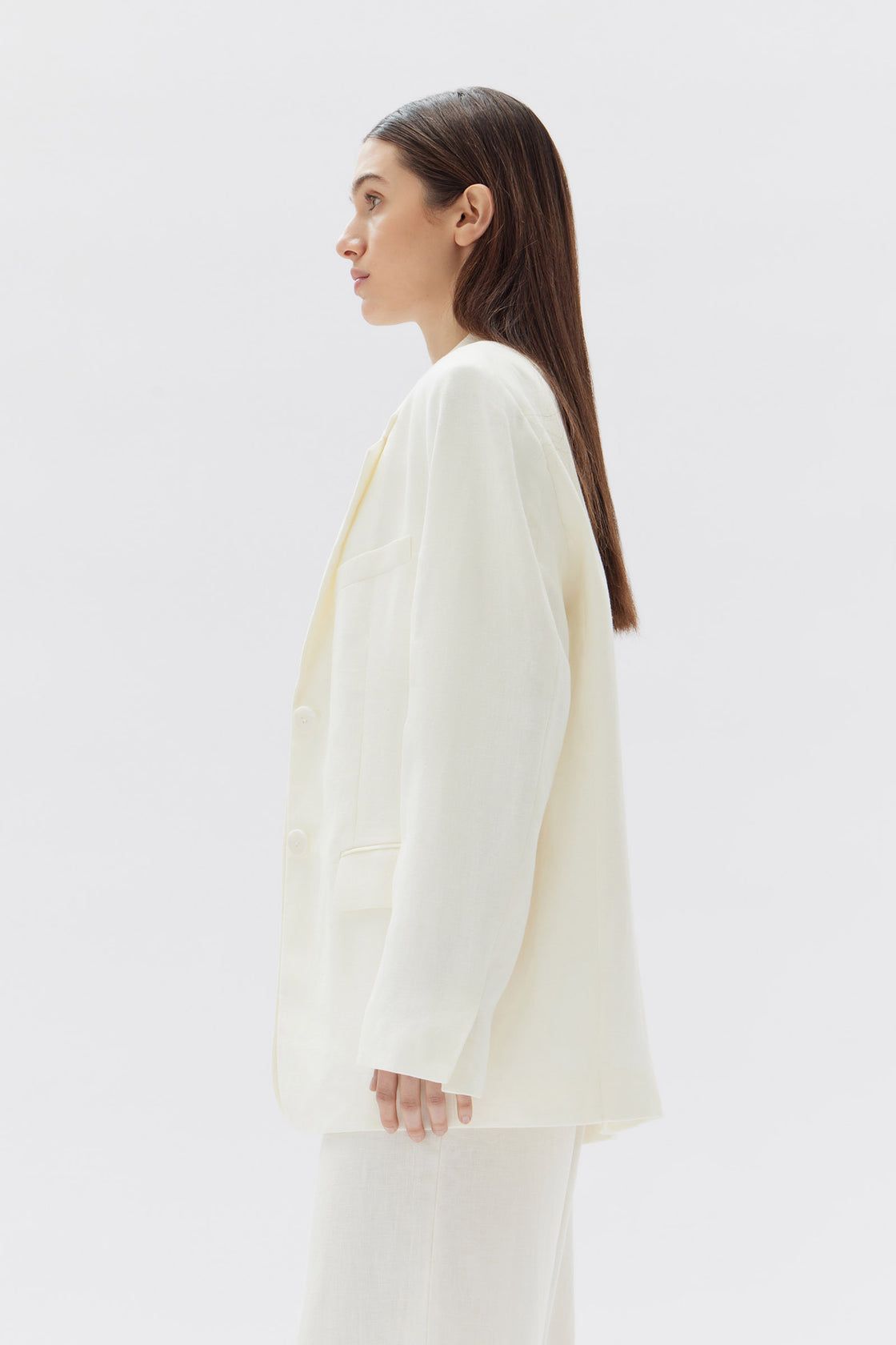 Assembly Label | Leila Linen Jacket - Oat sold by Sister & Co product image thumbnail 4
