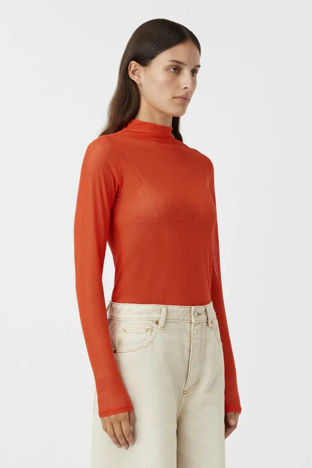 Camilla and Marc | Ilana Long Sleeve Top - Flame sold by Sister & Co product image thumbnail 2