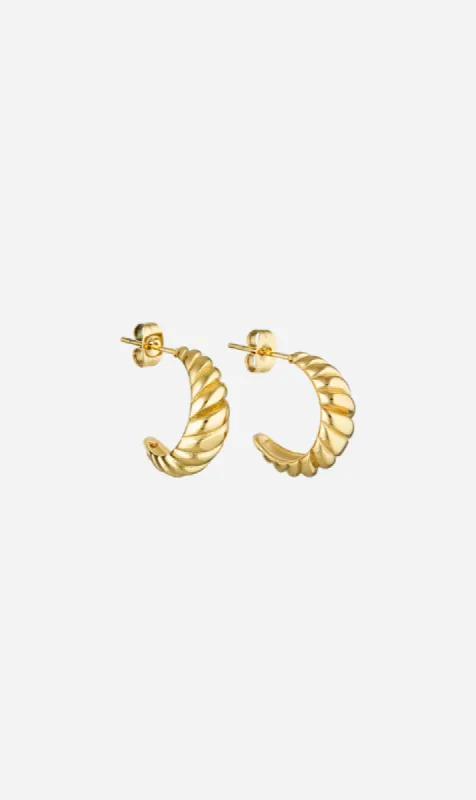 Porter Jewellery | Croissant Earrings 20mm - Gold sold by Sister & Co
