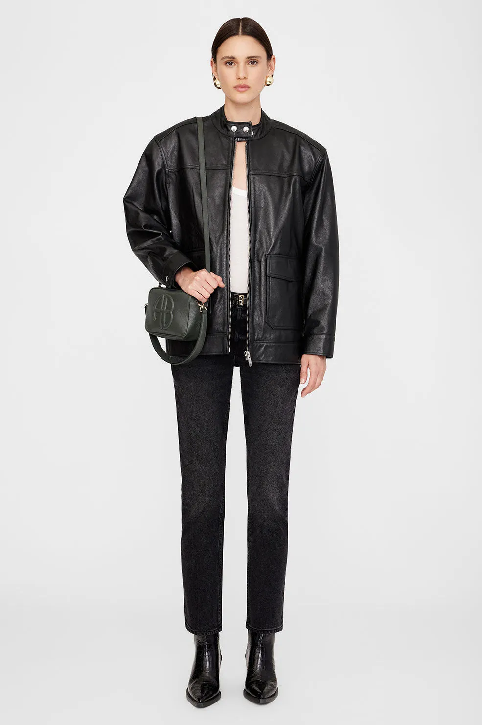 Anine Bing | Lili Bag - Dusty Green Pebbled sold by Sister & Co product image thumbnail 2