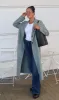 Harris Wharf London | Long Boxy Coat - Sage Green sold by Sister & Co