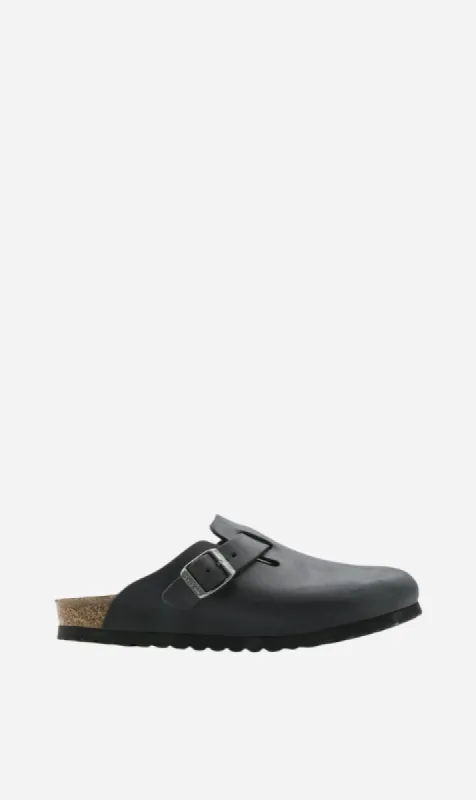 Birkenstock | Boston Oiled Leather - Black sold by Sister & Co
