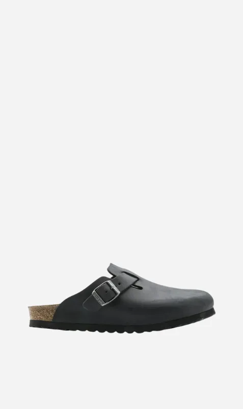 Birkenstock | Boston Oiled Leather - Black sold by Sister & Co