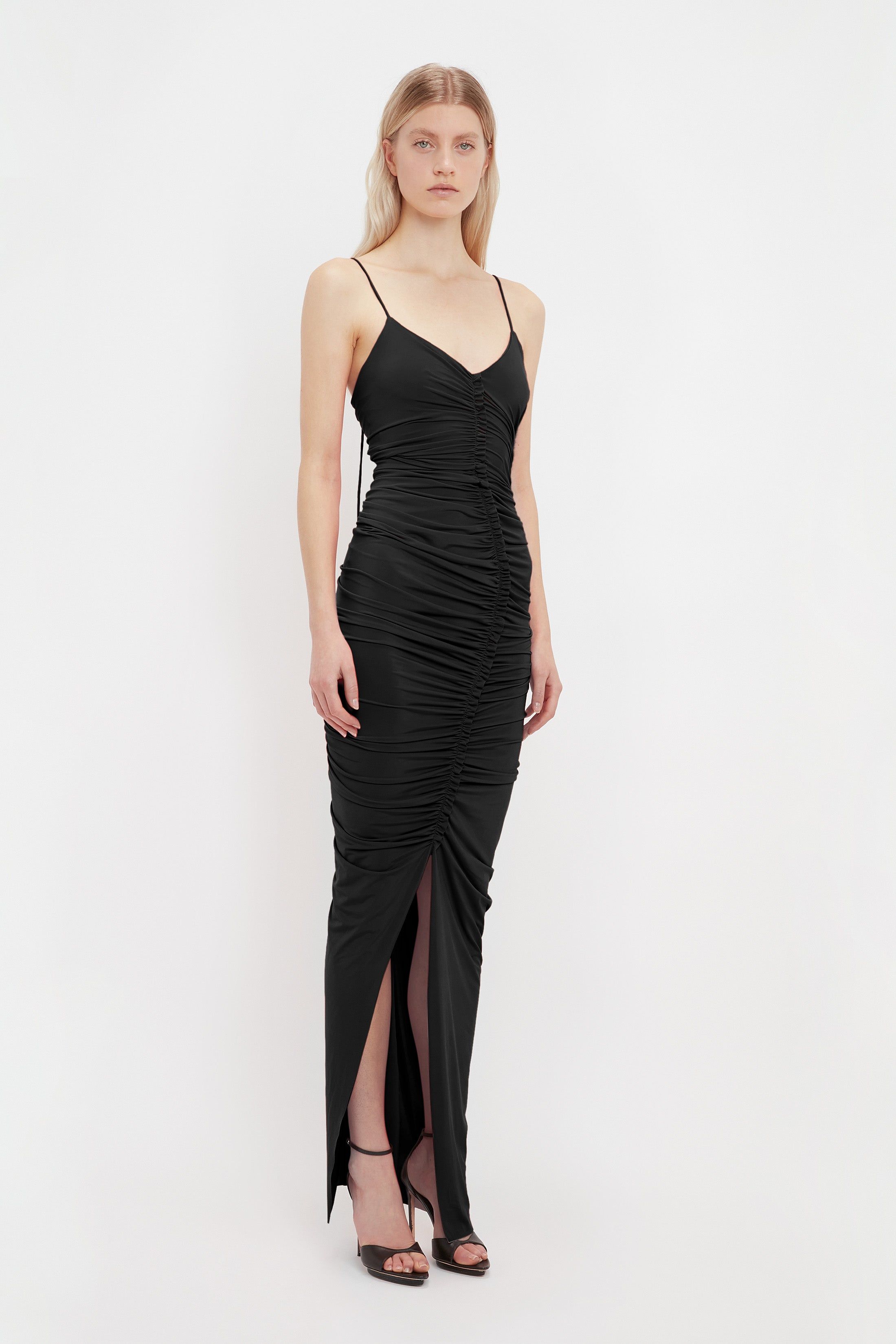 Victoria Beckham | Ruched Fitted Dress - Black sold by Sister & Co product image thumbnail 3