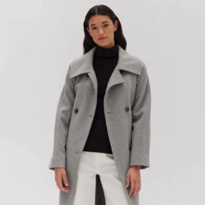 Assembly Label | Cocoon Coat - Grey Marle sold by Sister & Co