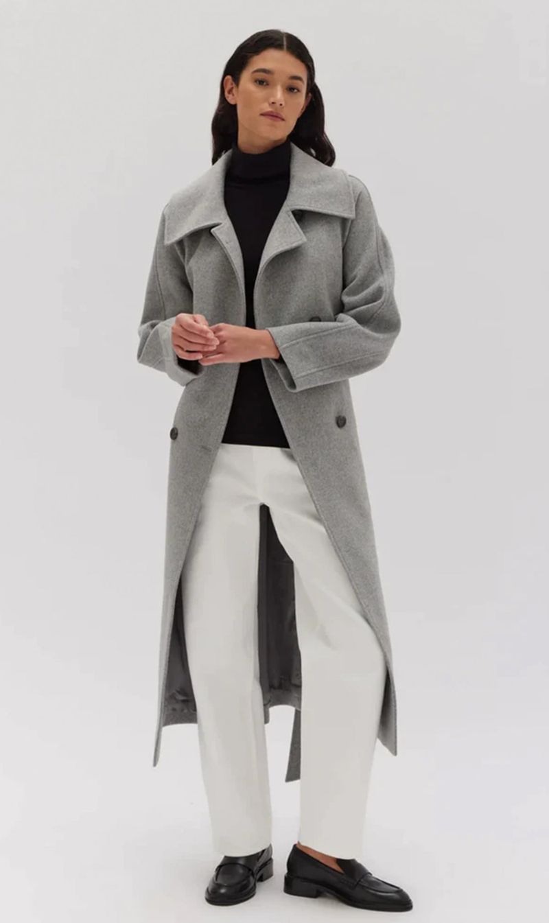 Assembly Label | Cocoon Coat - Grey Marle sold by Sister & Co