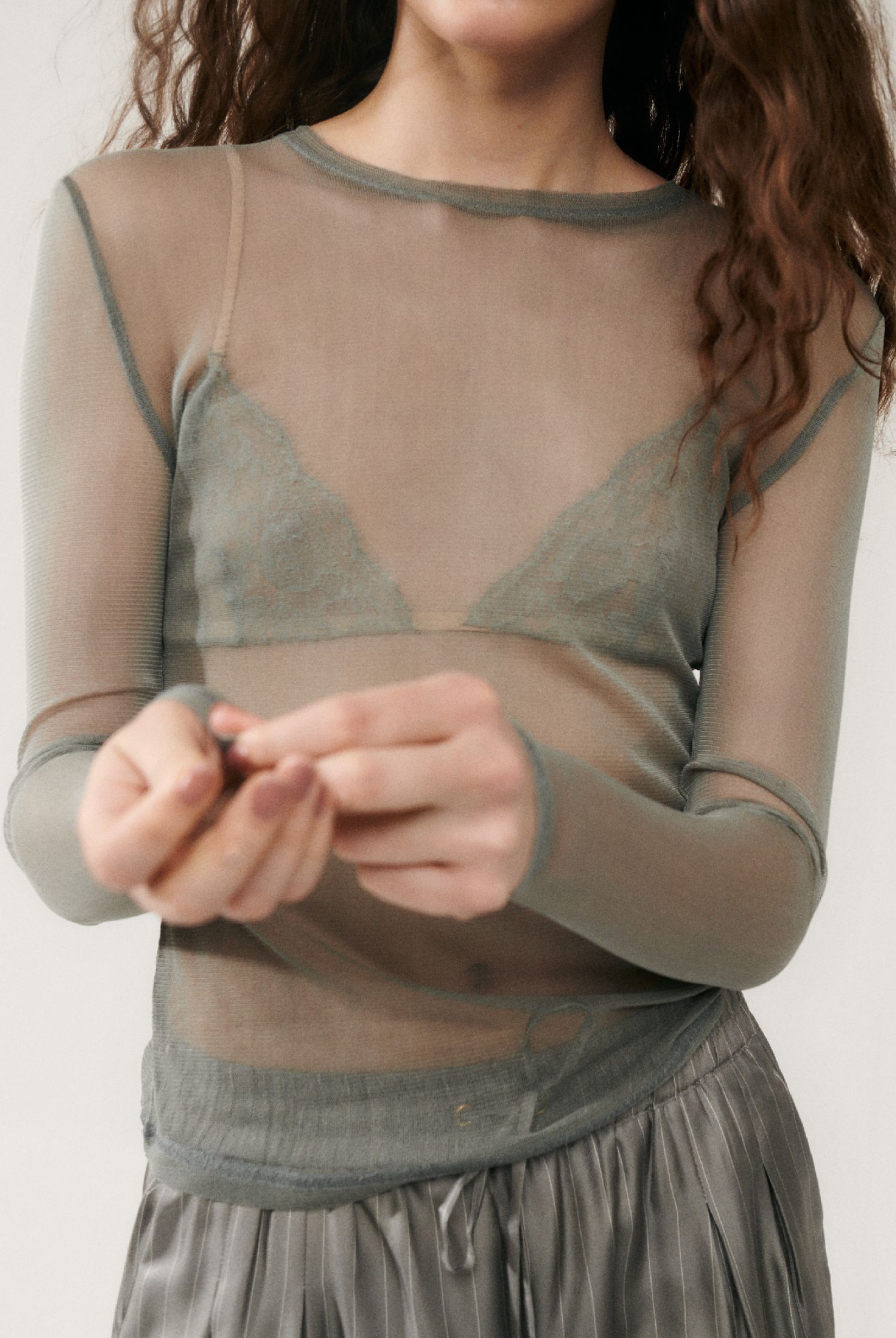 Silk Laundry | Mesh Long Sleeve - Moon sold by Sister & Co product image thumbnail 2