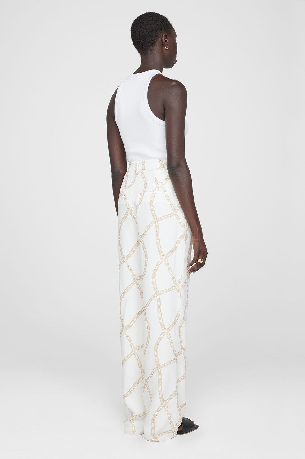 Anine Bing | Carrie Pant - Cream And Tan sold by Sister & Co product image thumbnail 3