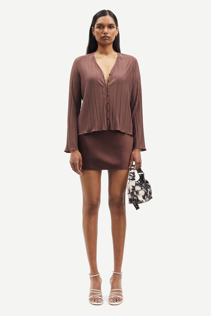 Samsoe Samsoe | Saagneta Short Skirt - Brown Stone sold by Sister & Co product image thumbnail 2