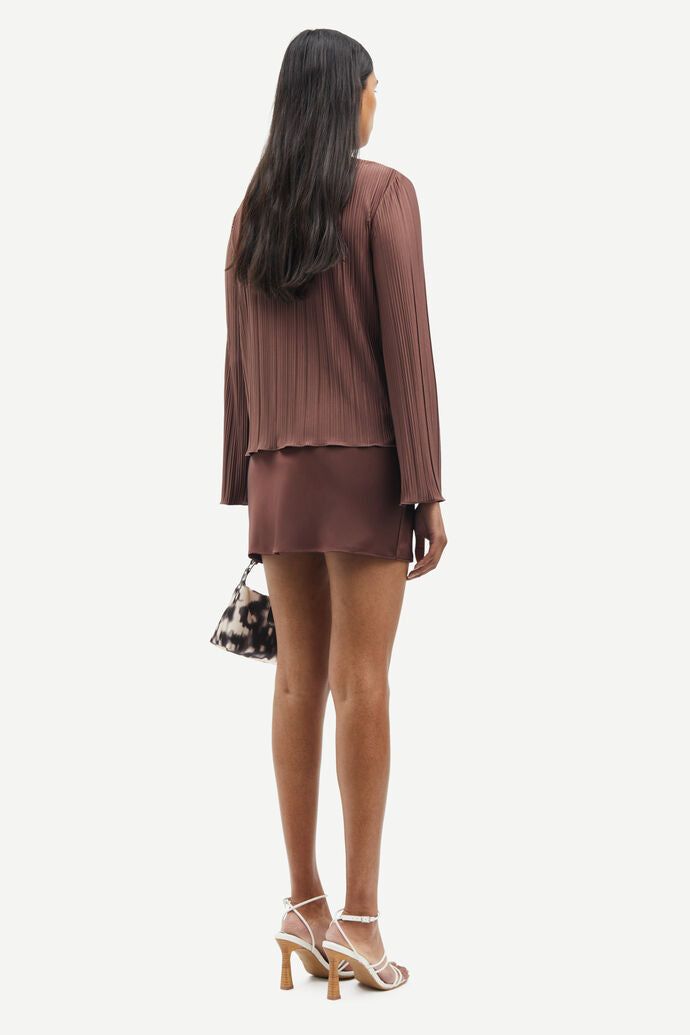 Samsoe Samsoe | Saagneta Short Skirt - Brown Stone sold by Sister & Co product image thumbnail 4