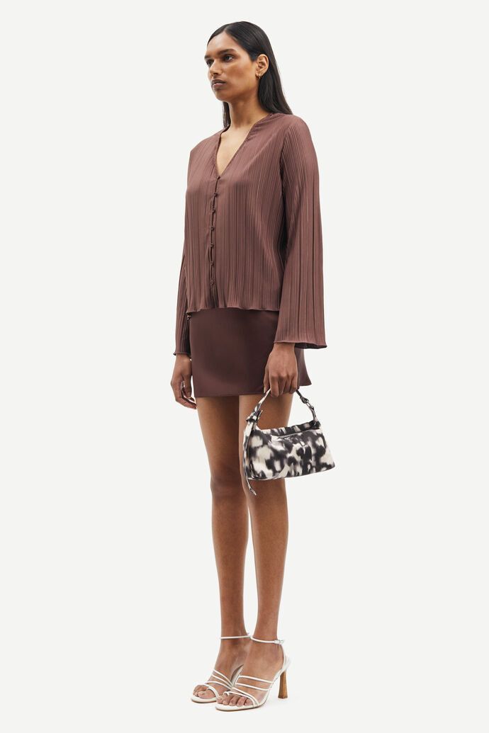 Samsoe Samsoe | Saagneta Short Skirt - Brown Stone sold by Sister & Co product image thumbnail 3