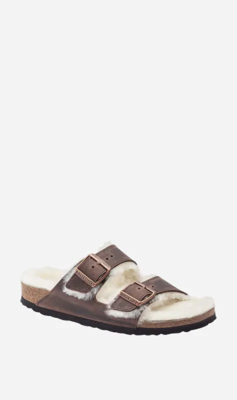 Birkenstock | Arizona Sherling Oiled Leather - Habana sold by Sister & Co