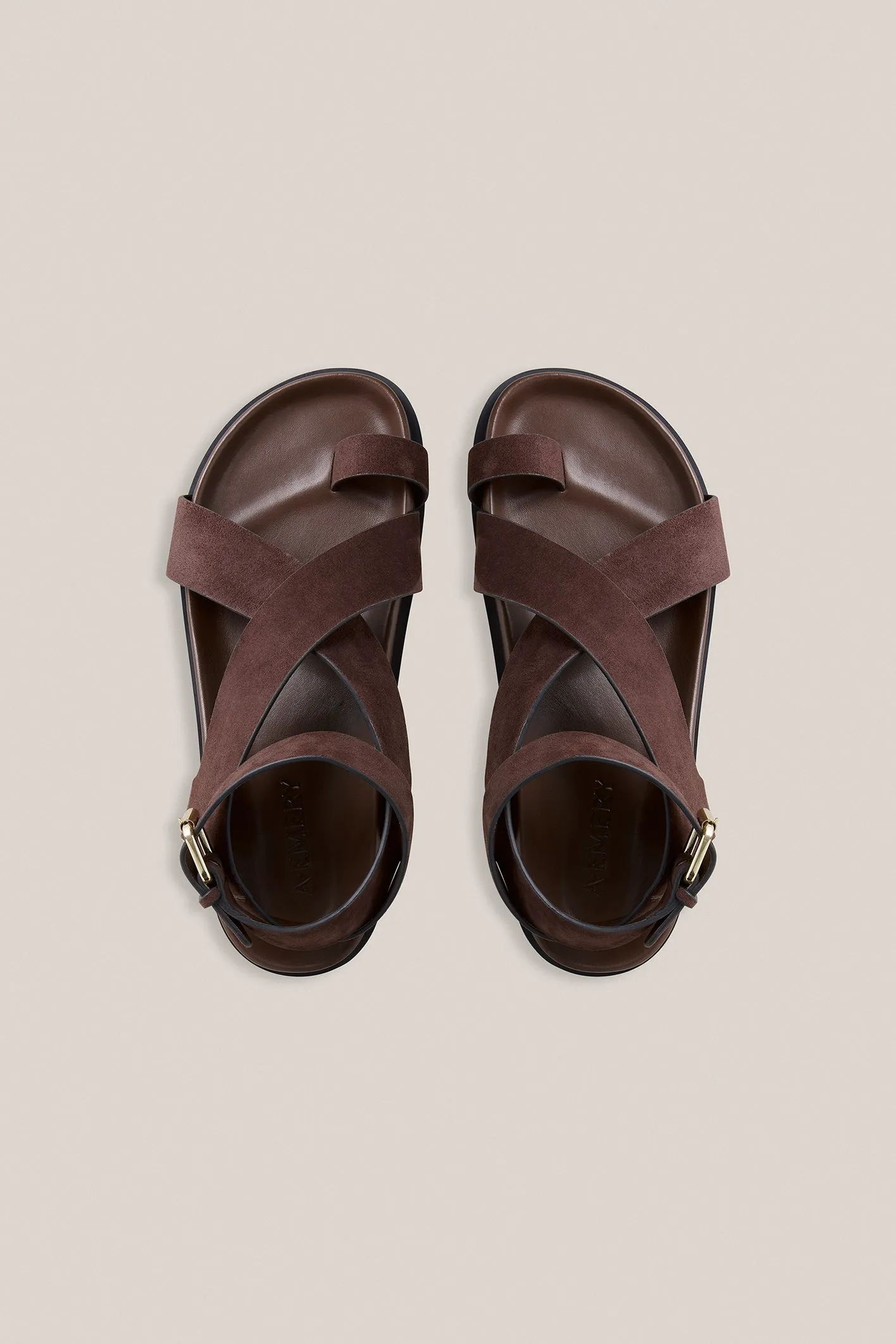 A.Emery | The Jalen Sandal - Walnut Suede sold by Sister & Co product image thumbnail 3