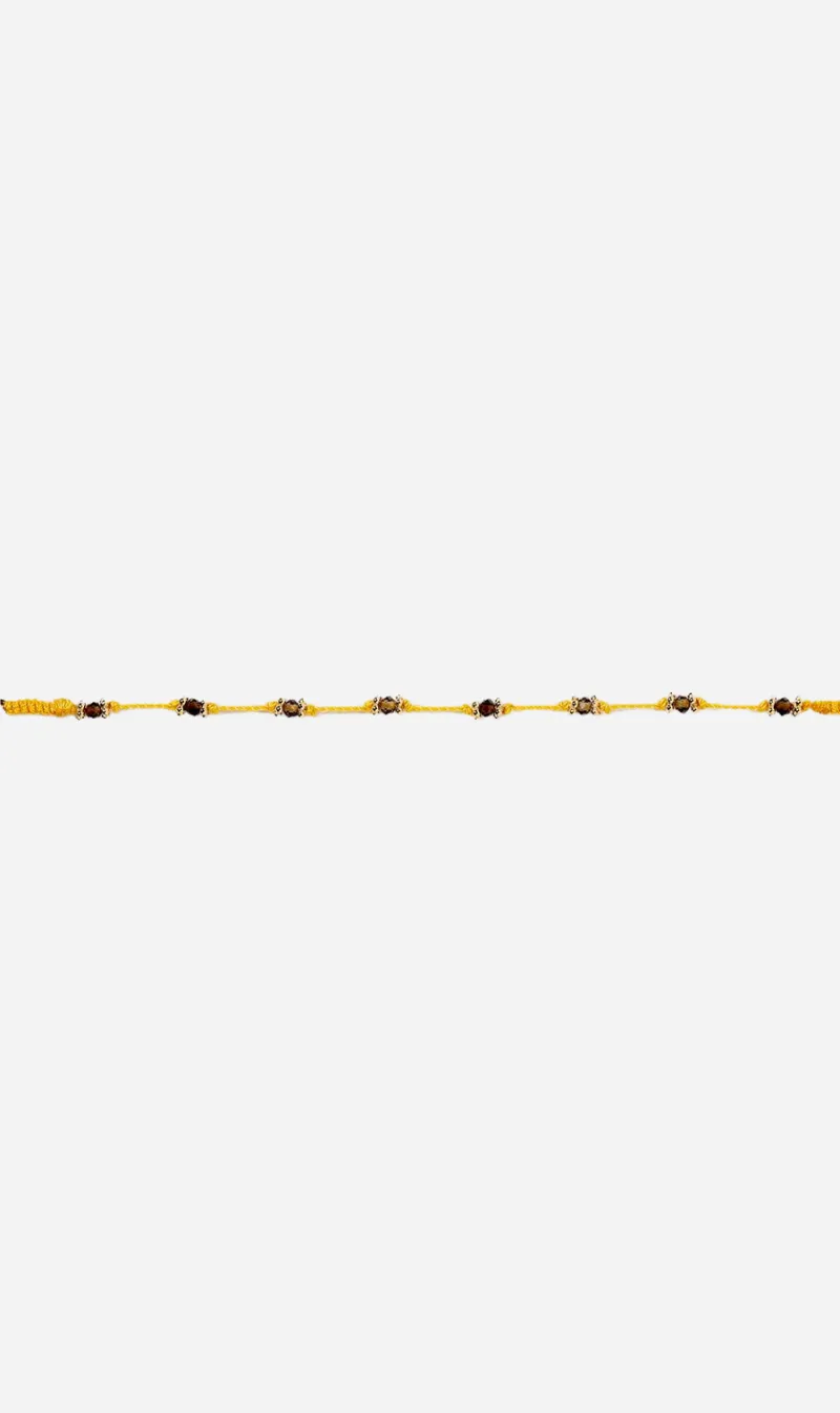 Tityaravy | Bracelet Lotus - Jaune/Quartz Fume sold by Sister & Co